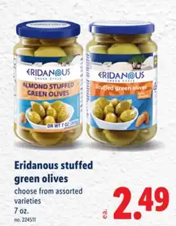 Lidl Eridanous stuffed green olives offer