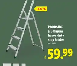 Lidl PARKSIDE aluminum heavy duty step ladder offer