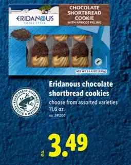 Lidl Eridanous chocolate shortbread cookies offer