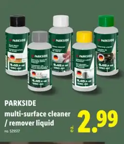 Lidl PARKSIDE multi-surface cleaner/remover liquid offer