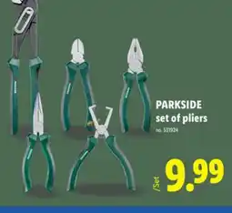 Lidl PARKSIDE set of pliers offer