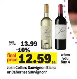 Meijer Josh Cellars Sauvignon Blanc or Cabernet Sauvignon offer