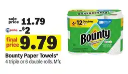 Meijer Bounty Paper Towels offer