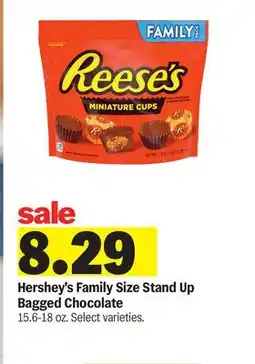Meijer Hershey's Family Size Stand Up Bagged Chocolate offer