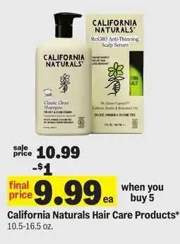 Meijer California Naturals Hair Care Products offer
