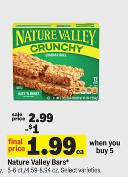 Meijer Nature Valley Bars offer