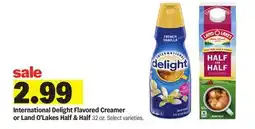 Meijer International Delight Flavored Creamer or Land O'Lakes Half & Half offer