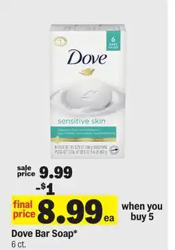 Meijer Dove Bar Soap offer