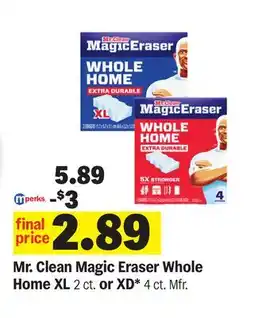 Meijer Mr. Clean Magic Eraser Whole Home XL 2 ct. or XD* 4 ct offer