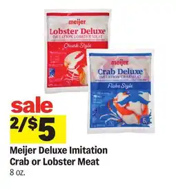 Meijer Meijer Deluxe Imitation Crab or Lobster Meat offer