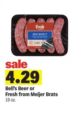 Meijer Bell's Beer or Fresh from Meijer Brats offer