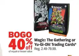 Meijer Magic: The Gathering or Yu-Gi-Oh! Trading Cards offer