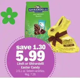 Meijer Lindt or Ghirardelli Easter Candy offer