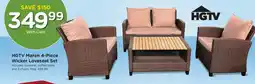 Kroger HGTV Maren 4-Piece Wicker Loveseat Set offer