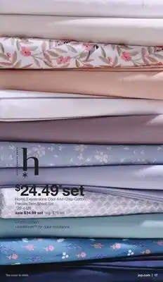 JC Penney Home Expressions Cool And Crisp Cotton Percale Twin Sheet Set offer