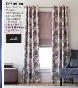JC Penney Max Blackout Prescott 100% Blackout 84 Grommet- Top Curtains offer