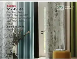 JC Penney Sun Zero Percy 100% Blackout 84 Grommet-Top Curtain offer