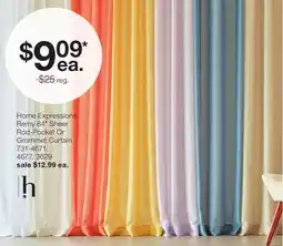 JC Penney Home Expressions Remy 84 Sheer Rod-Pocket Or Grommet Curtain offer