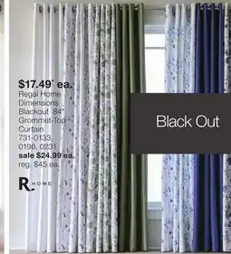 JC Penney Regal Home Dimensions Blackout 84 Grommet-Top Curtain offer