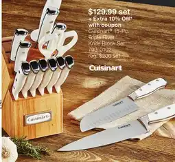 JC Penney Cuisinart 15-Pc. Triple Rivet Knife Block Set offer
