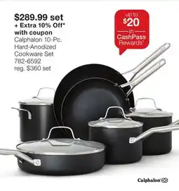 JC Penney Calphalon 10-Pc. Hard-Anodized Cookware Set offer