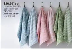 JC Penney Laura Ashley 2-Pc. Bath Towel Set offer