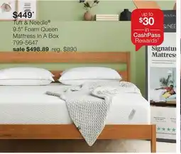 JC Penney Tuft & Needle 9.5 Foam Queen Mattress In A Box offer