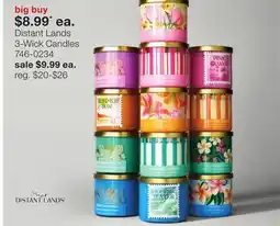 JC Penney Distant Lands 3-Wick Candles offer
