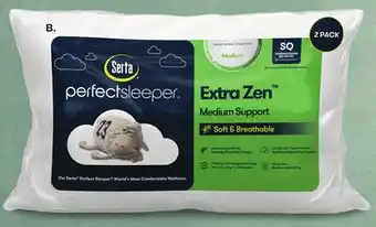 JC Penney Serta Perfect Sleeper Extra Zen 2-Pk. Standard/Queen Pillows offer