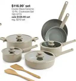 JC Penney Cooks Wave Ceramic 12-Pc. Cookware Set offer
