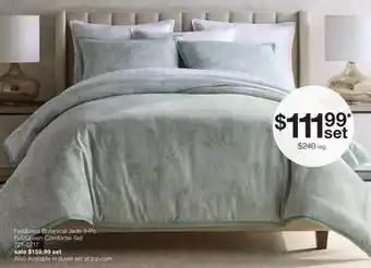 JC Penney Fieldcrest Botanical Jade 3-Pc. Full/Queen Comforter Set offer
