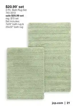 JC Penney 2-Pc. Bath Rug Set offer