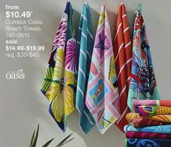 JC Penney Outdoor Oasis Beach Towels offer