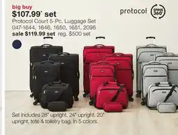 JC Penney Protocol Court 5-Pc. Luggage Set offer