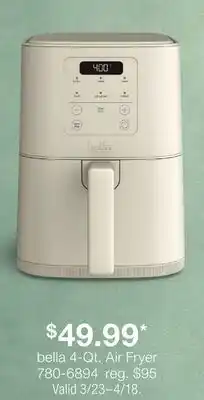 JC Penney bella 4-Qt. Air Fryer offer