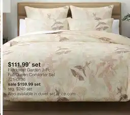 JC Penney Fieldcrest Garden 3-Pc. Full/Queen Comforter Set offer
