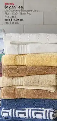 JC Penney Liz Claiborne Signature Ultra Plush 17x24 Bath Rug offer