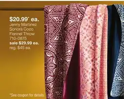 JC Penney Jenny Martinez Sonora Coco Flannel Throw offer