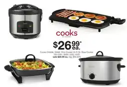 JC Penney Cooks Griddle, Skillet, Rice Cooker Or 6-Qt. Slow Cooker offer