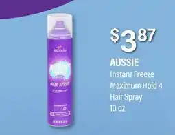 Commissary AUSSIE Instant Freeze Maximum Hold 4 Hair Spray offer