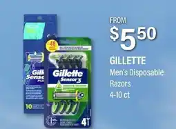 Commissary GILLETTE Men's Disposable Razors offer