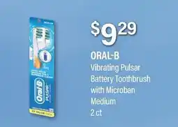 Commissary ORAL-B Vibrating Pulsar Battery Toothbrush with Microban Medium offer