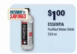 Commissary ESSENTIA Purified Water Drink offer