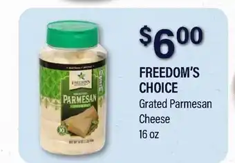 Commissary FREEDOM'S CHOICE Grated Parmesan Cheese offer