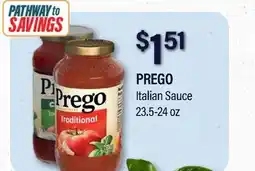 Commissary PREGO Italian Sauce offer