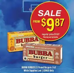 Commissary BUBBA BURGER 1/3 Pound Burgers offer