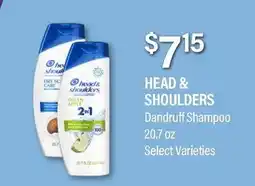 Commissary HEAD & SHOULDERS Dandruff Shampoo offer