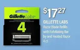 Commissary GILLETTE LABS Razor Blade Refills with Exfoliating Bar and Heated Razor offer