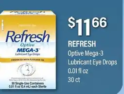 Commissary REFRESH Optive Mega-3 Lubricant Eye Drops offer