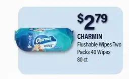 Commissary CHARMIN Flushable Wipes Two Packs offer